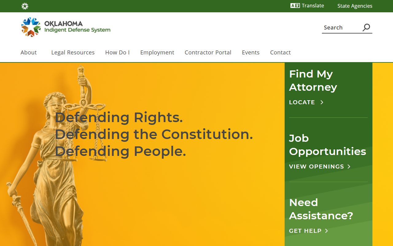 Logan County District Court indigent defense system page